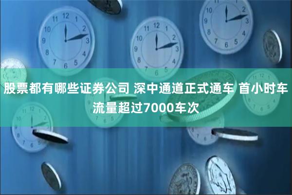 股票都有哪些证券公司 深中通道正式通车 首小时车流量超过7000车次